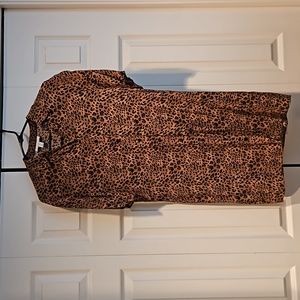 Top shop leopard print shirt dress size 4